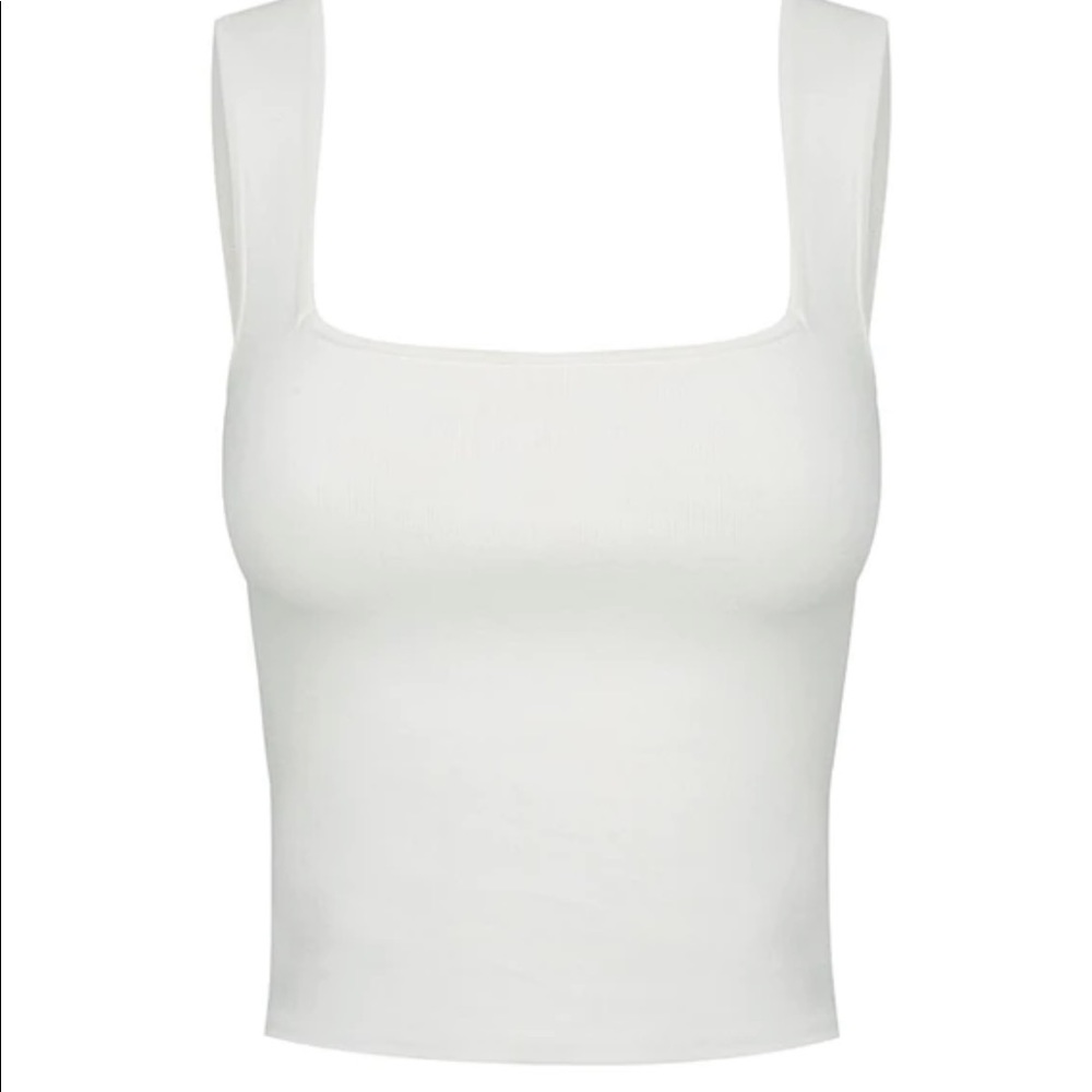 NWT-Shona Joy- BASIC SQUARE NECK TOP - IVORY -S- SOLD OUT ON WEBSITE